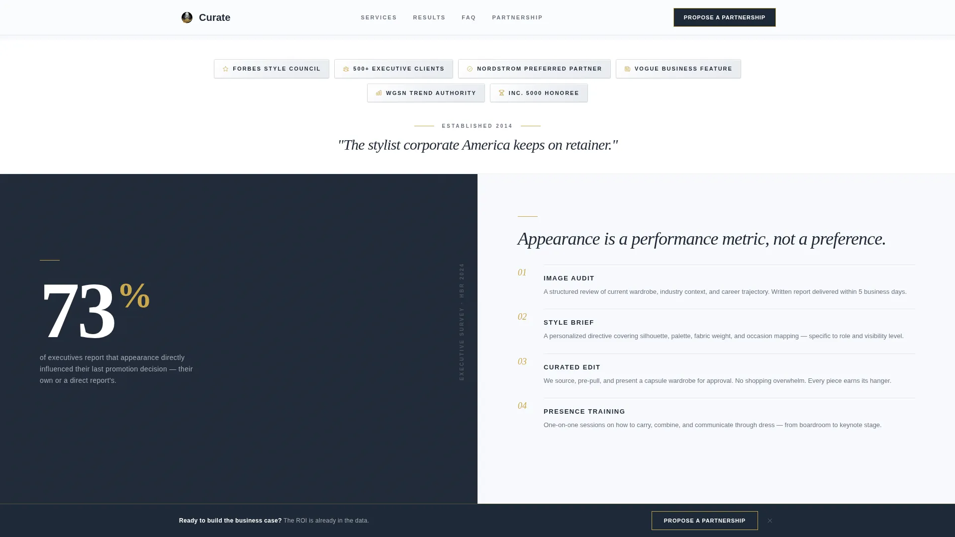 Executive Stylist Landing Page Template