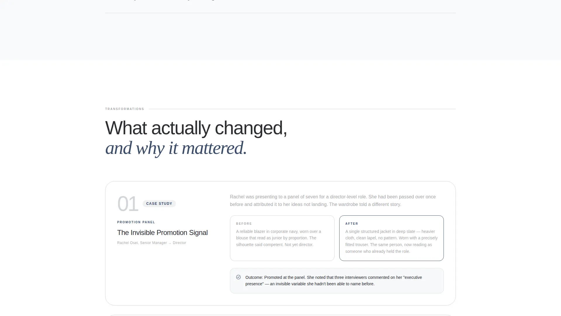 Personal Stylist Testimonials Landing Page Template