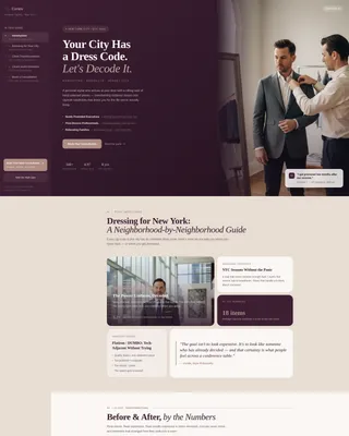 Personal Stylist Booking Landing Page Template