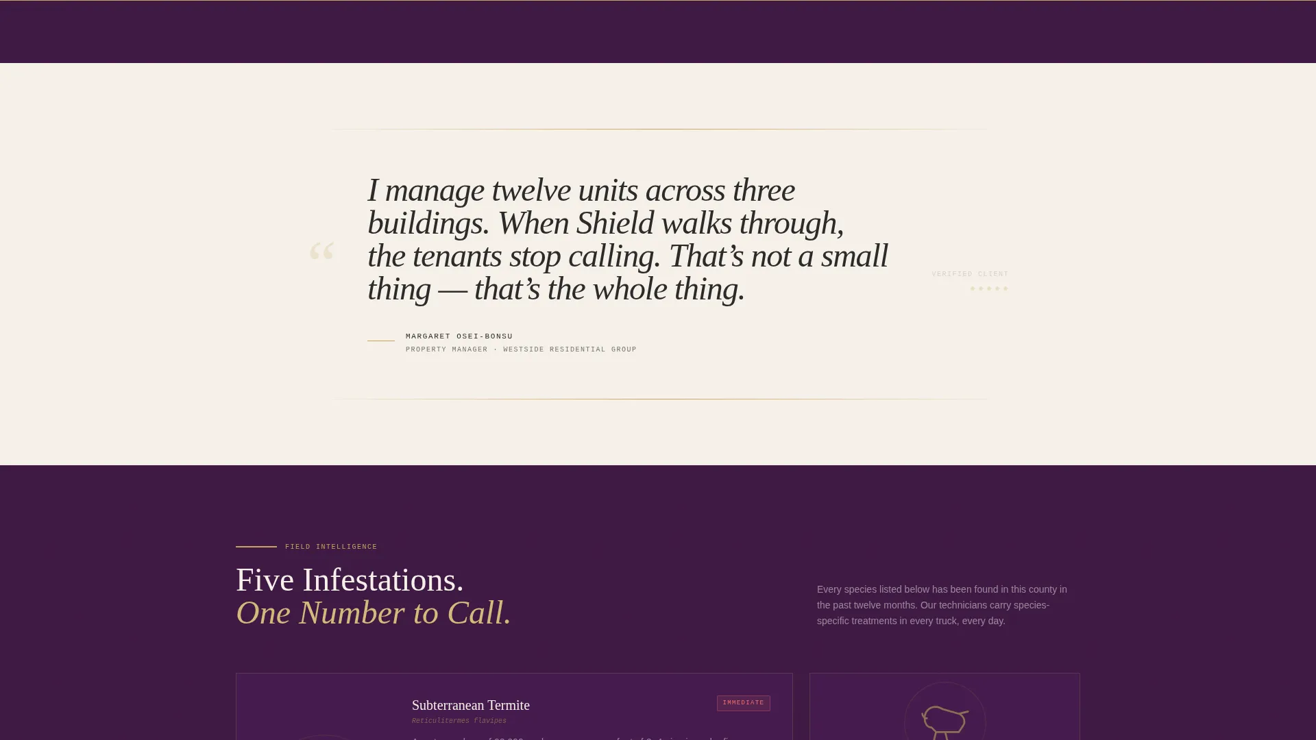 Pest Control Free Estimate Landing Page Template