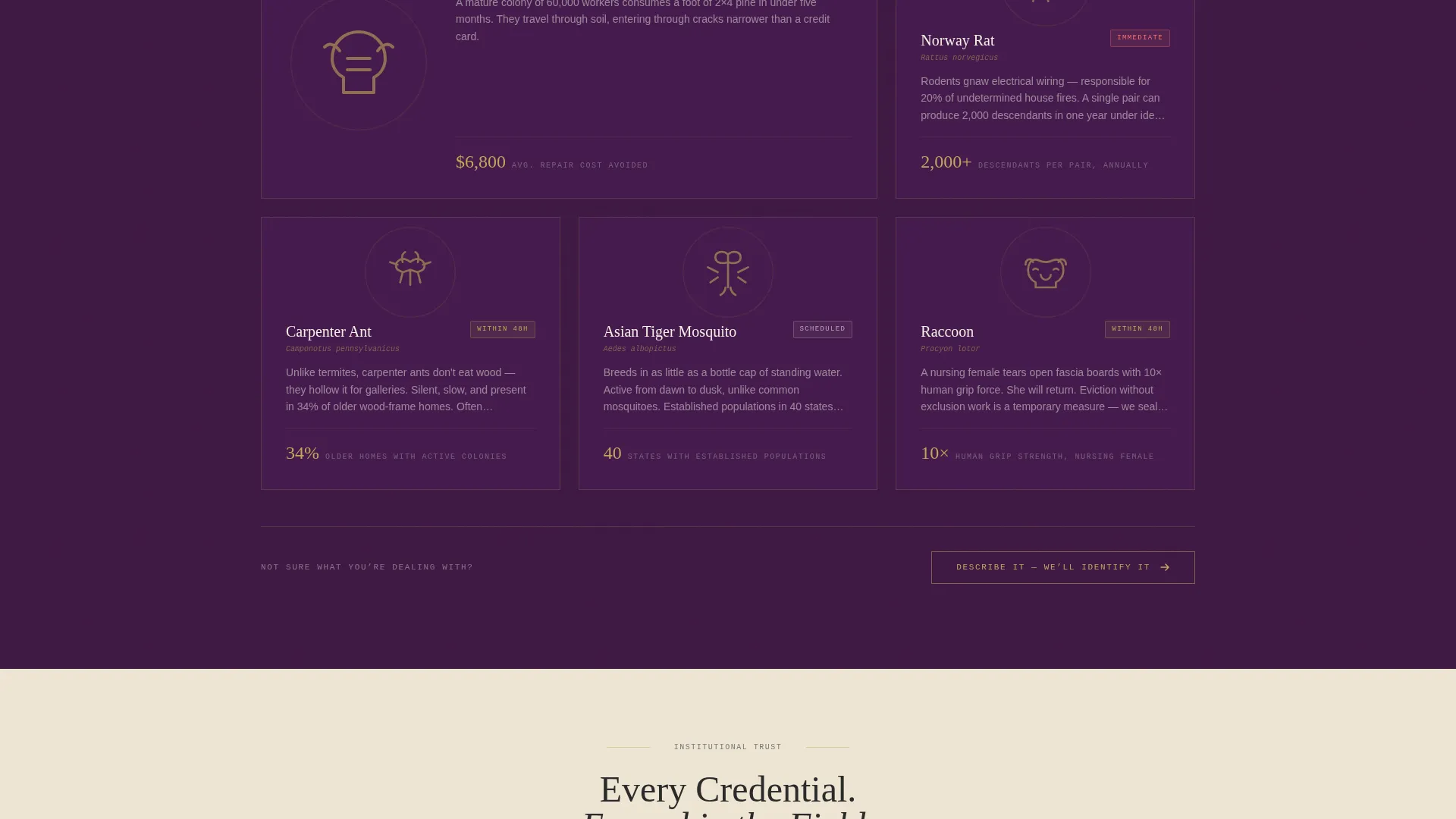 Pest Control Free Estimate Landing Page Template
