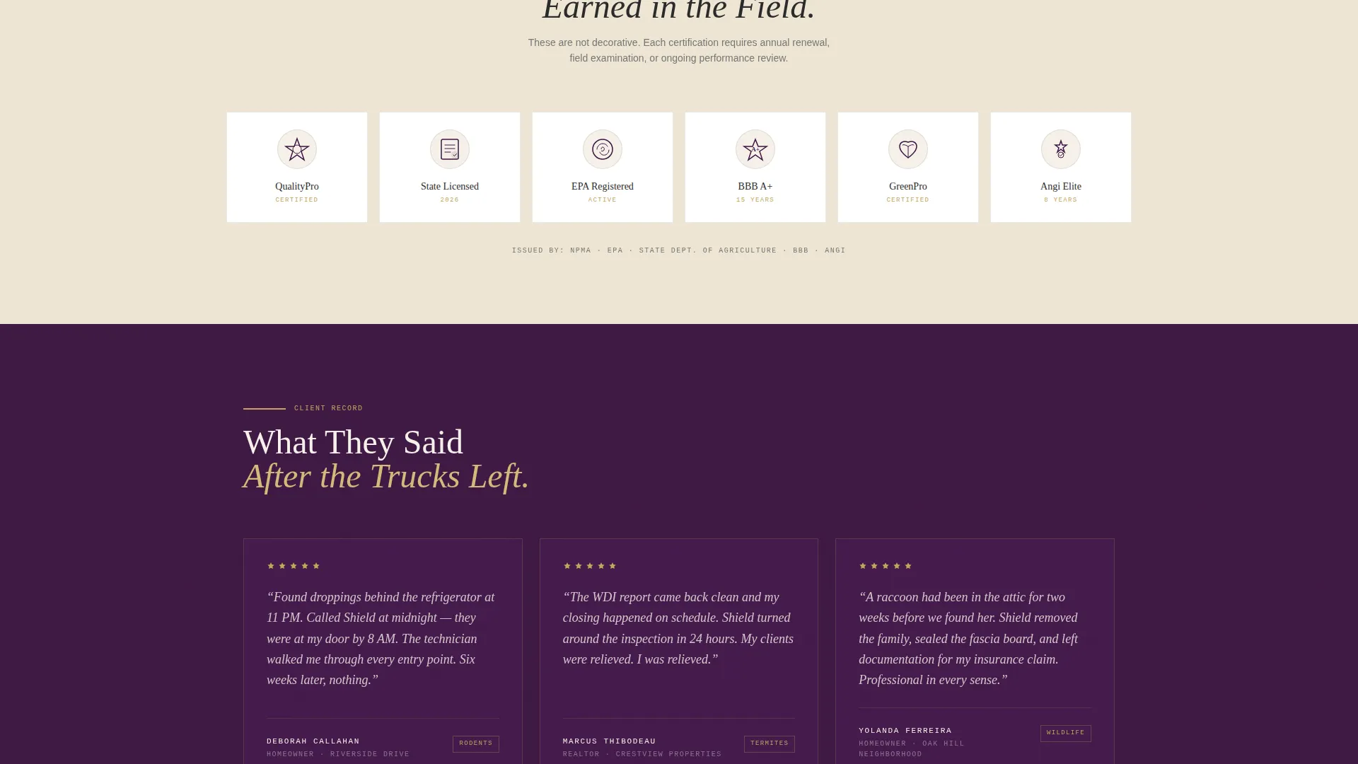 Pest Control Free Estimate Landing Page Template
