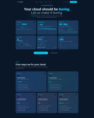 Cloud Architecture Technology Professional Website Template