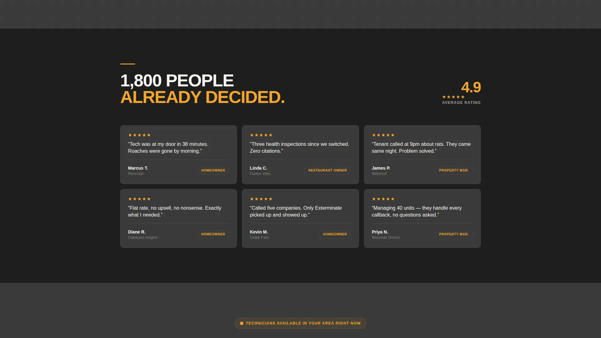 Pest Control Comparison Landing Page Template