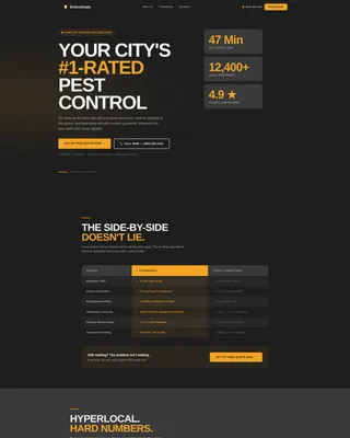 Pest Control Comparison Landing Page Template