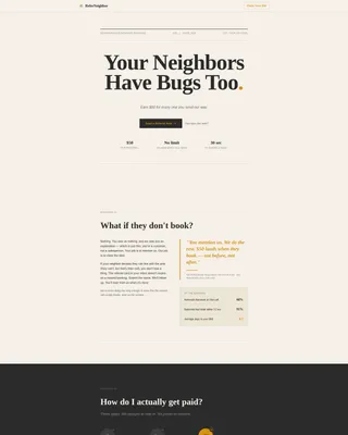Editorial Pestcontrol Landing Page Template