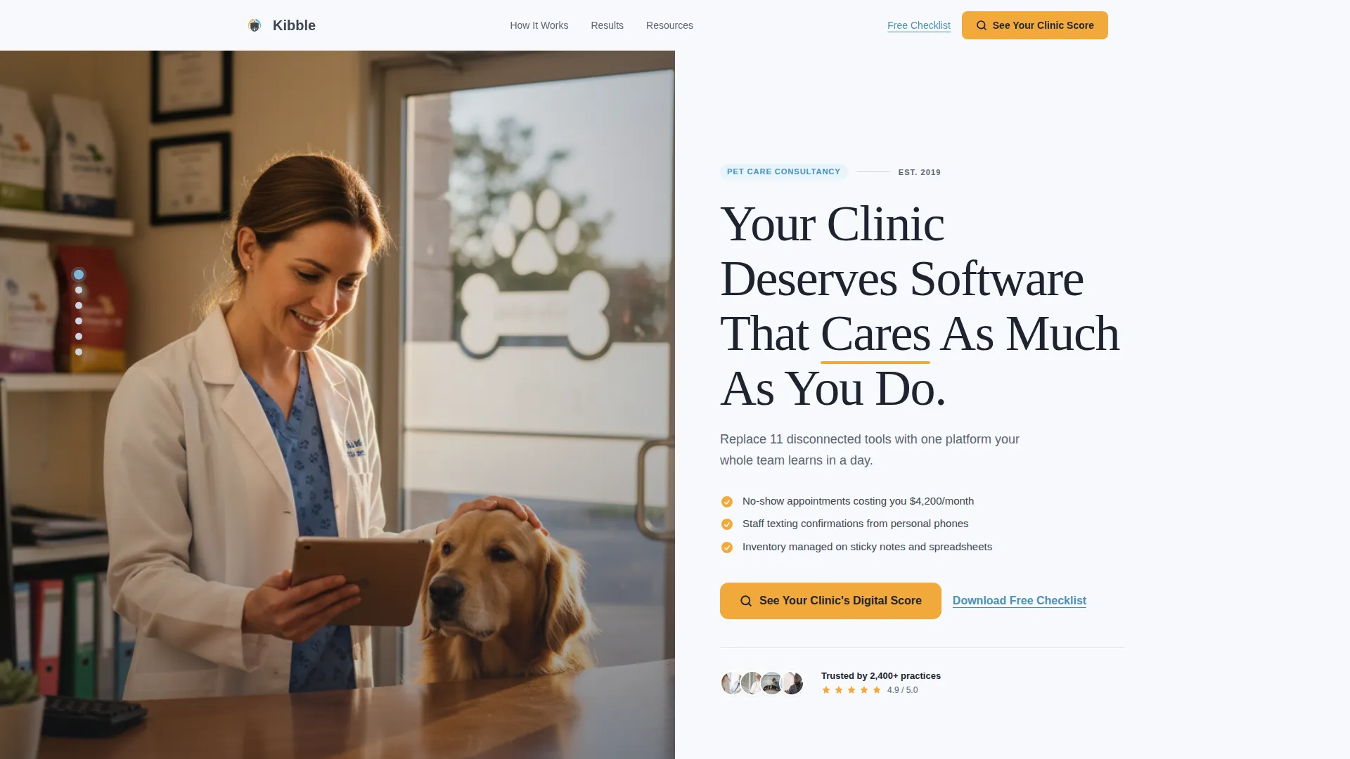 Pet Care Consultancy Landing Page Template