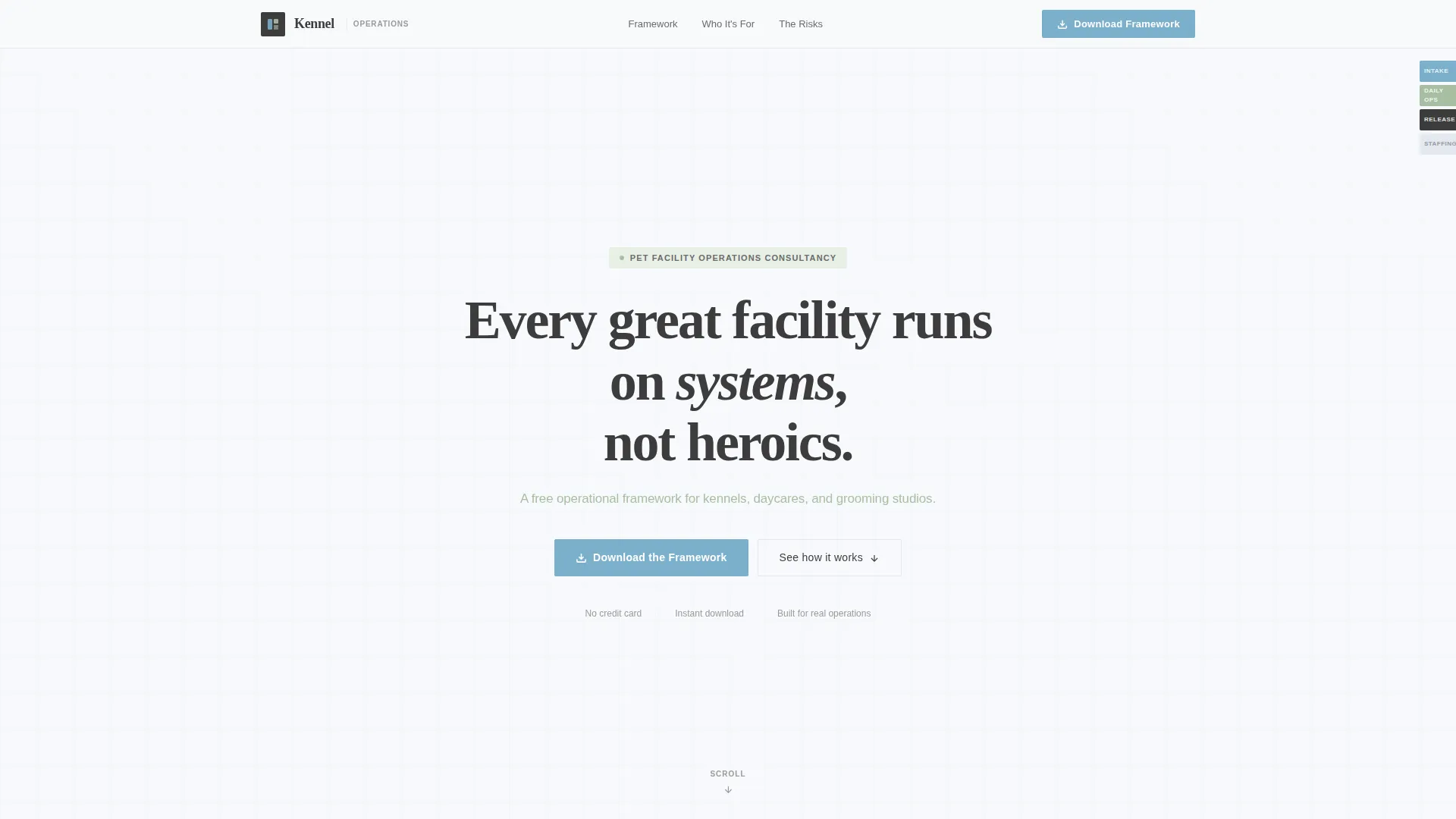 Pet Care Operations Consultant Landing Page Template