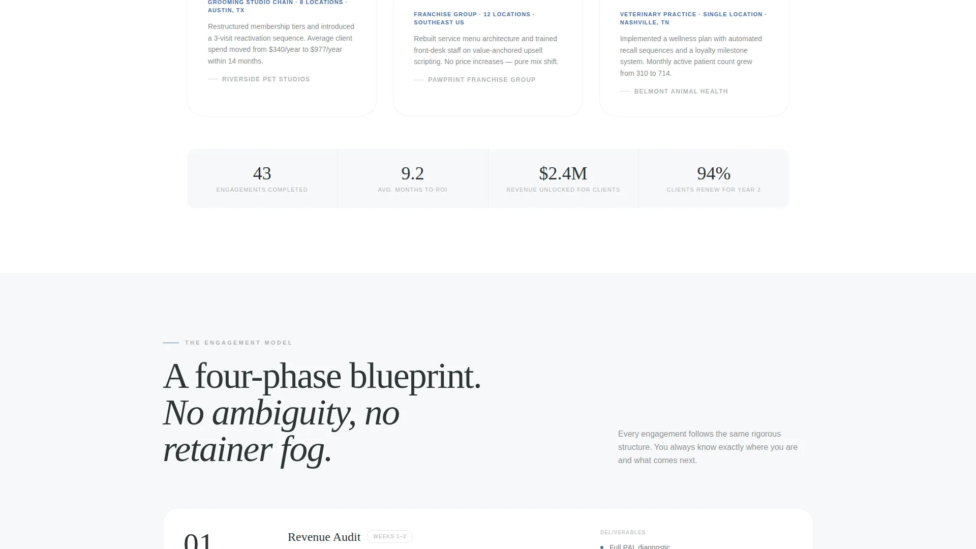 Pet Care Strategy Consultant Landing Page Template