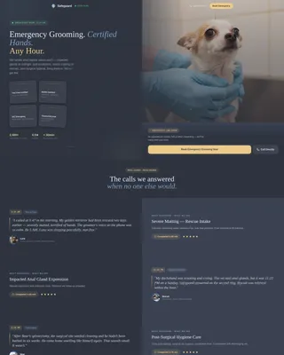 Emergency Pet Grooming Landing Page Template