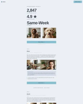 Pet Groomer Landing Page Template for Facebook Ads
