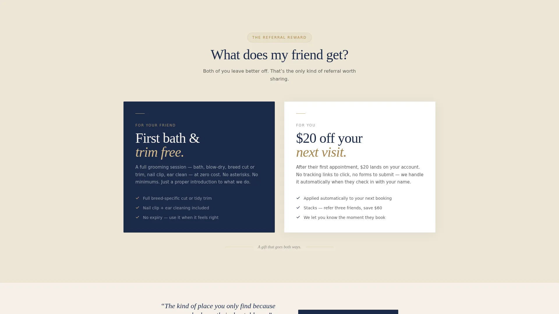 Pet Groomer Referral Landing Page Template