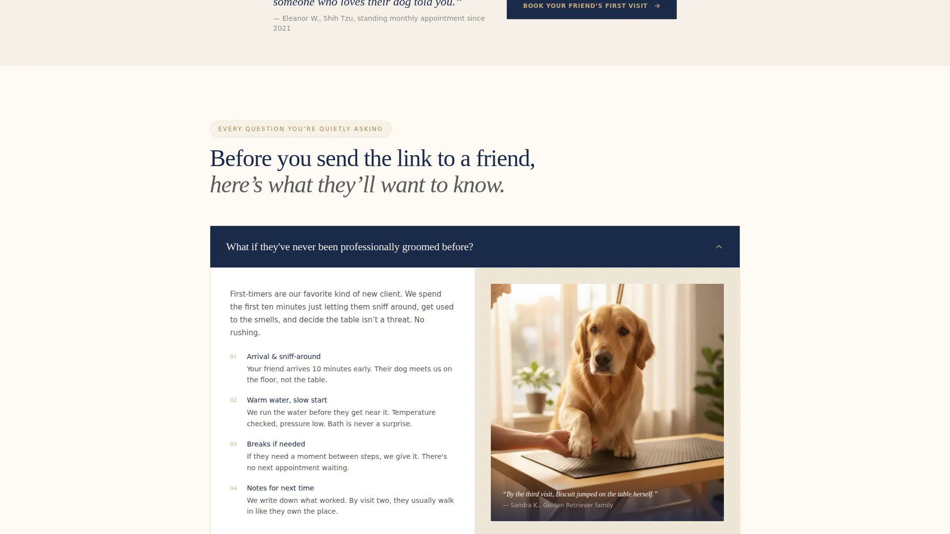 Pet Groomer Referral Landing Page Template