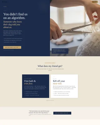 Pet Groomer Referral Landing Page Template