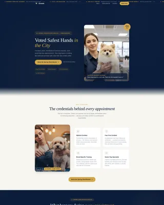Professional Pet Care Landing Page Template