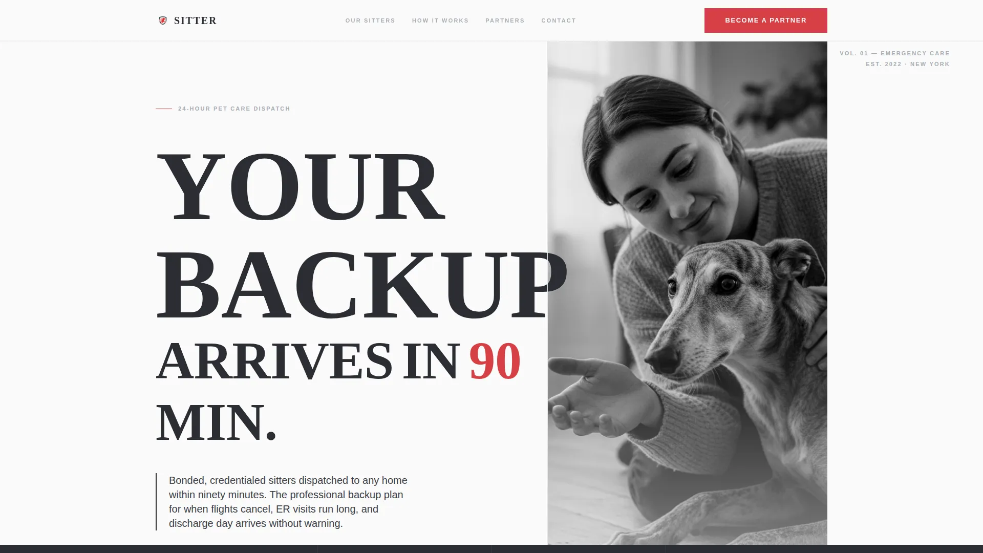 Emergency Pet Care Landing Page Template