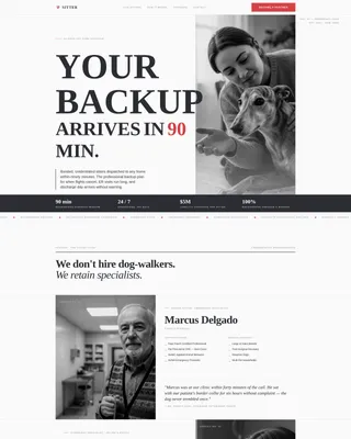 Emergency Pet Care Landing Page Template