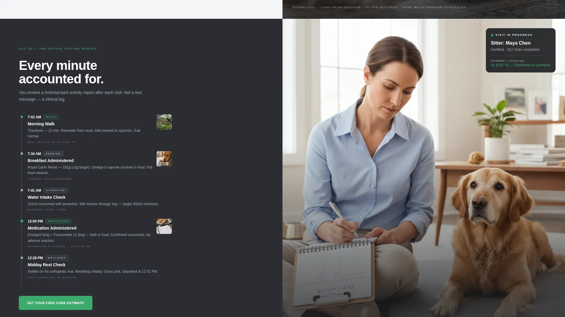 Trusted Pet Care Service Landing Page Template