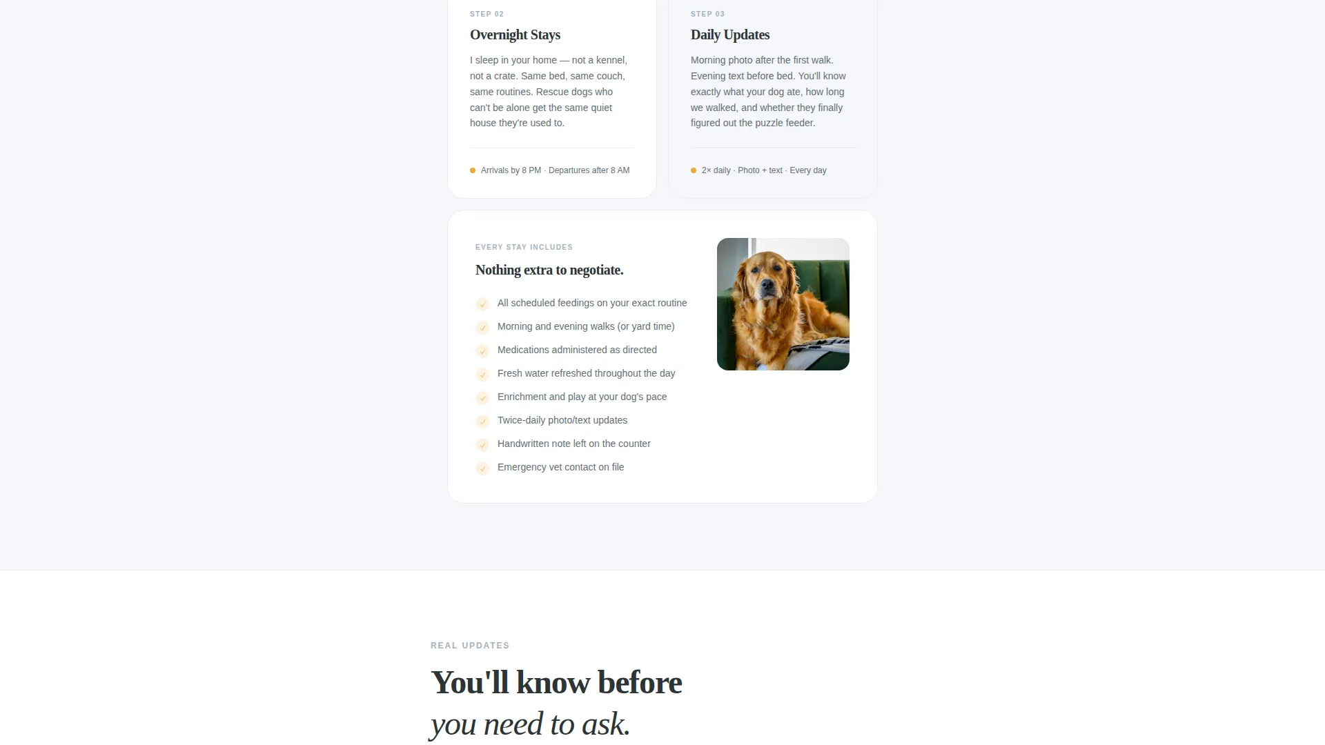 Reliable Pet Sitting Landing Page Template