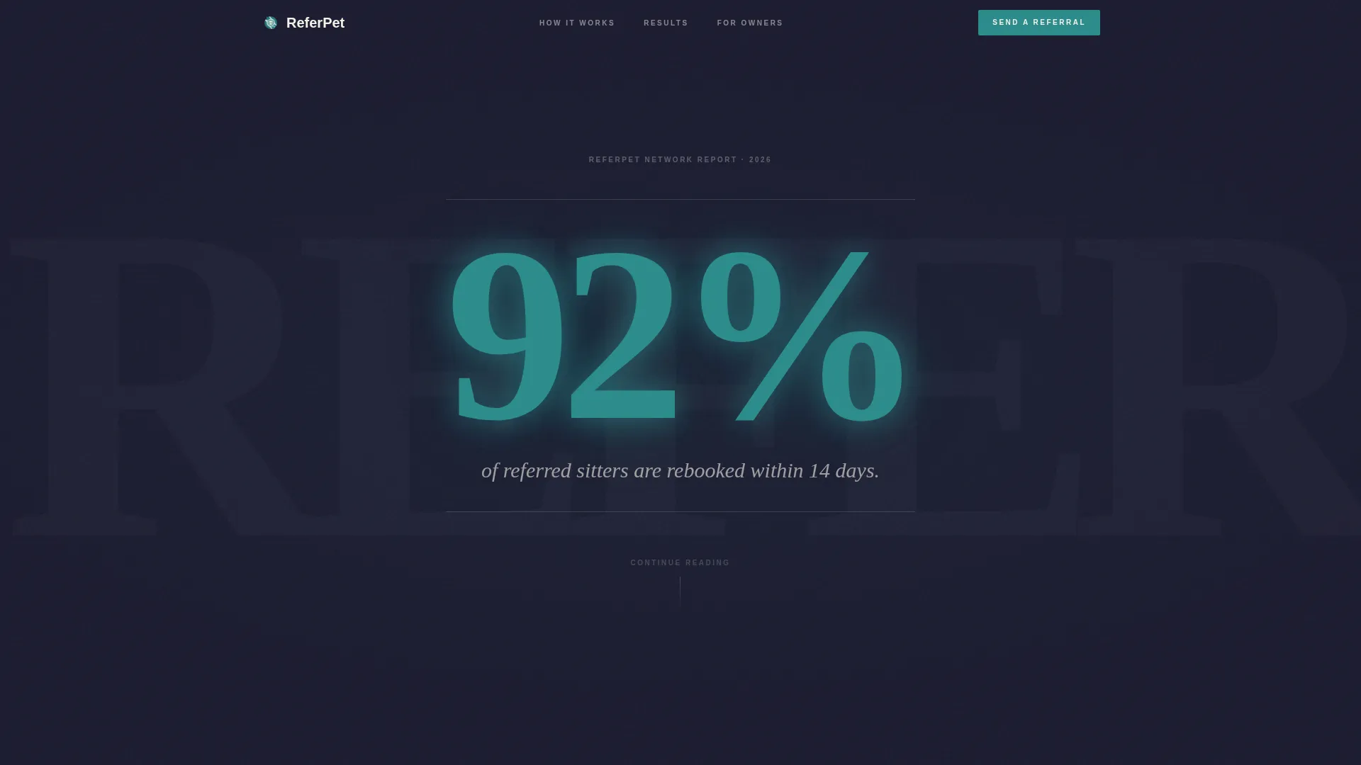 Pet Sitter Referral Program Landing Page Template