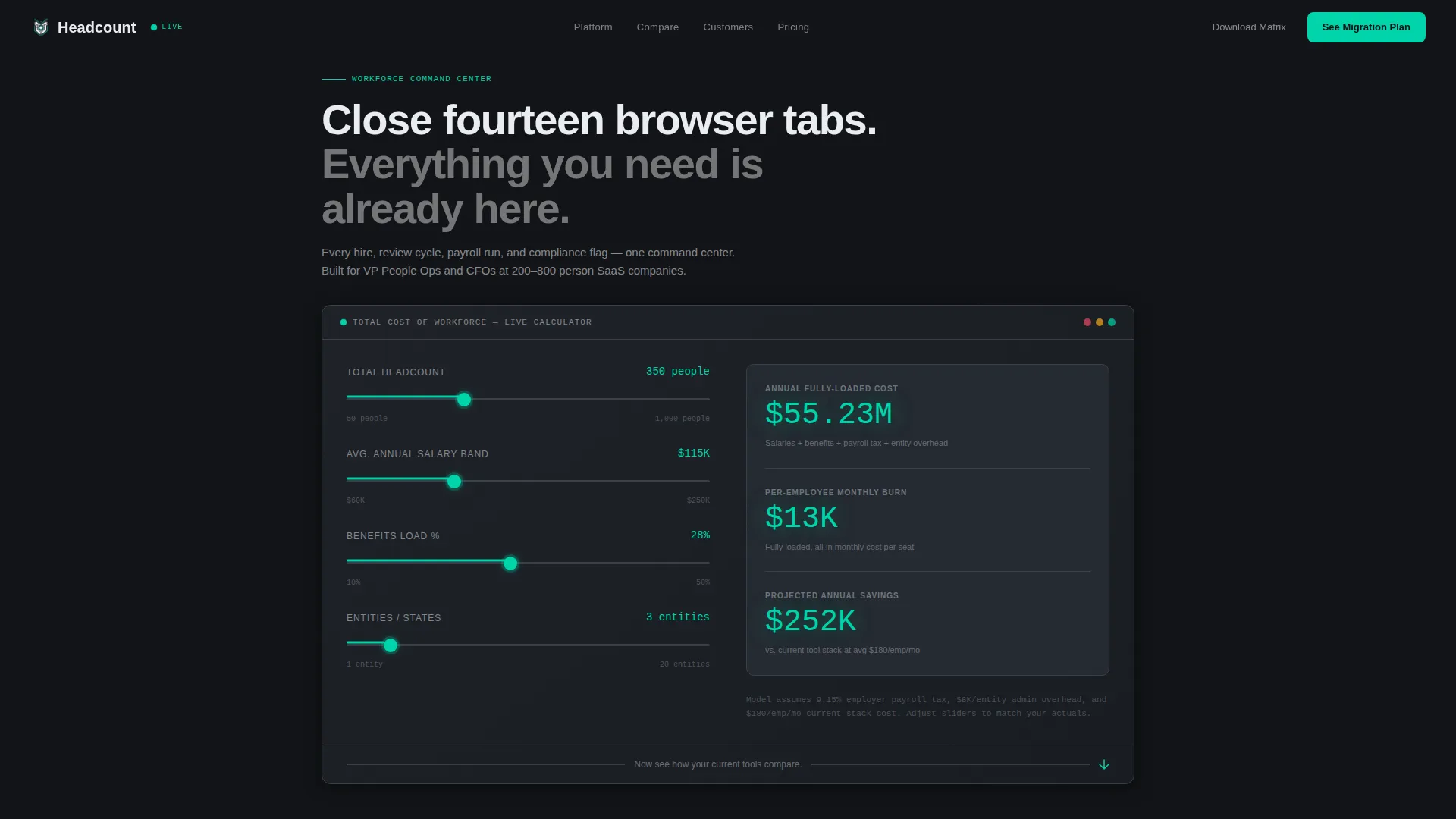 Cloud-Native Enterprise Software Advanced Cost Calculator Website Template
