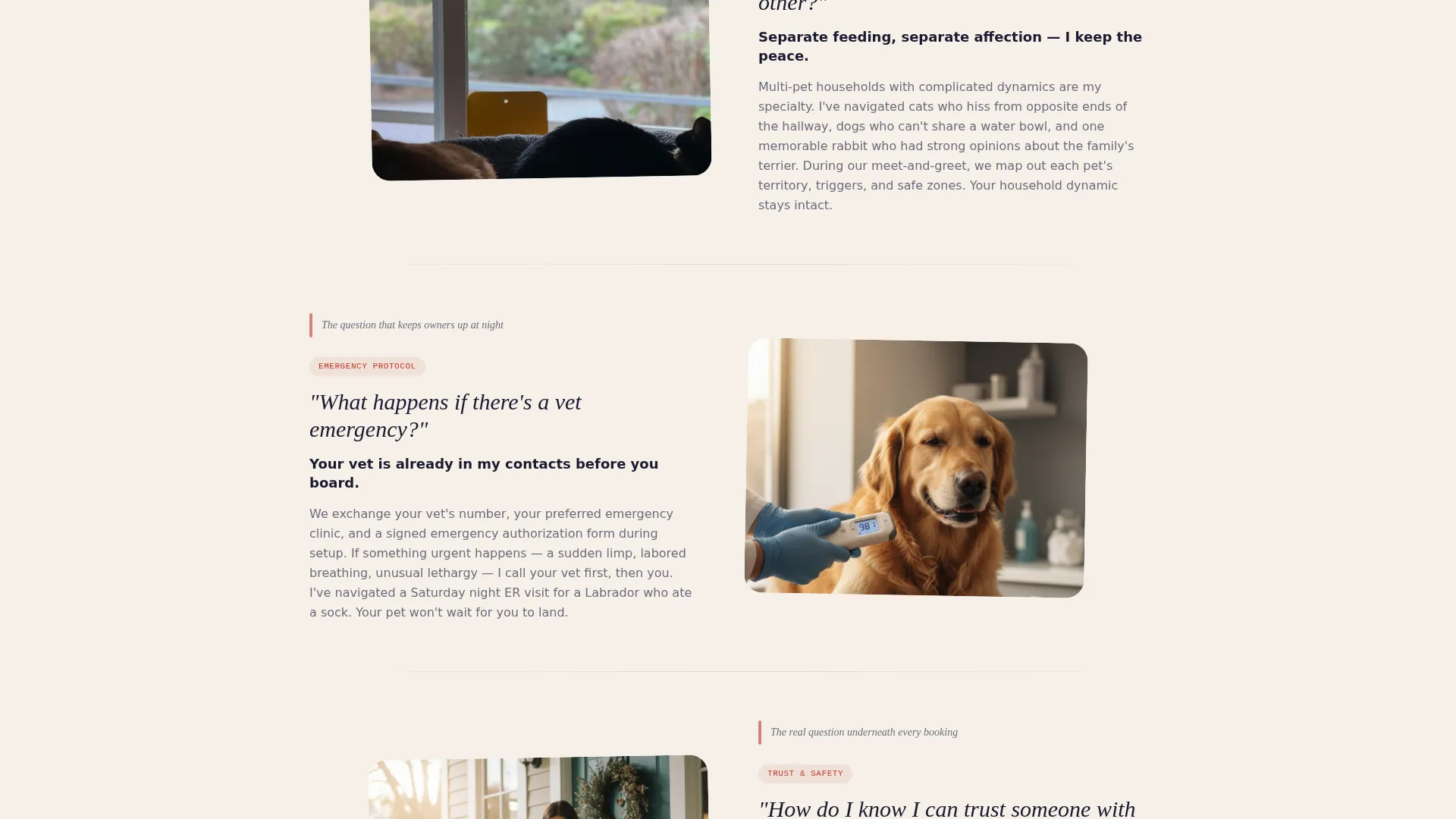 Pet Sitter Seasonal Booking Landing Page Template