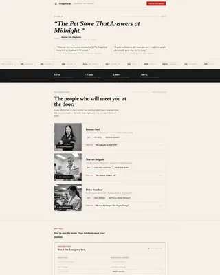 Emergency Petcare Landing Page Template