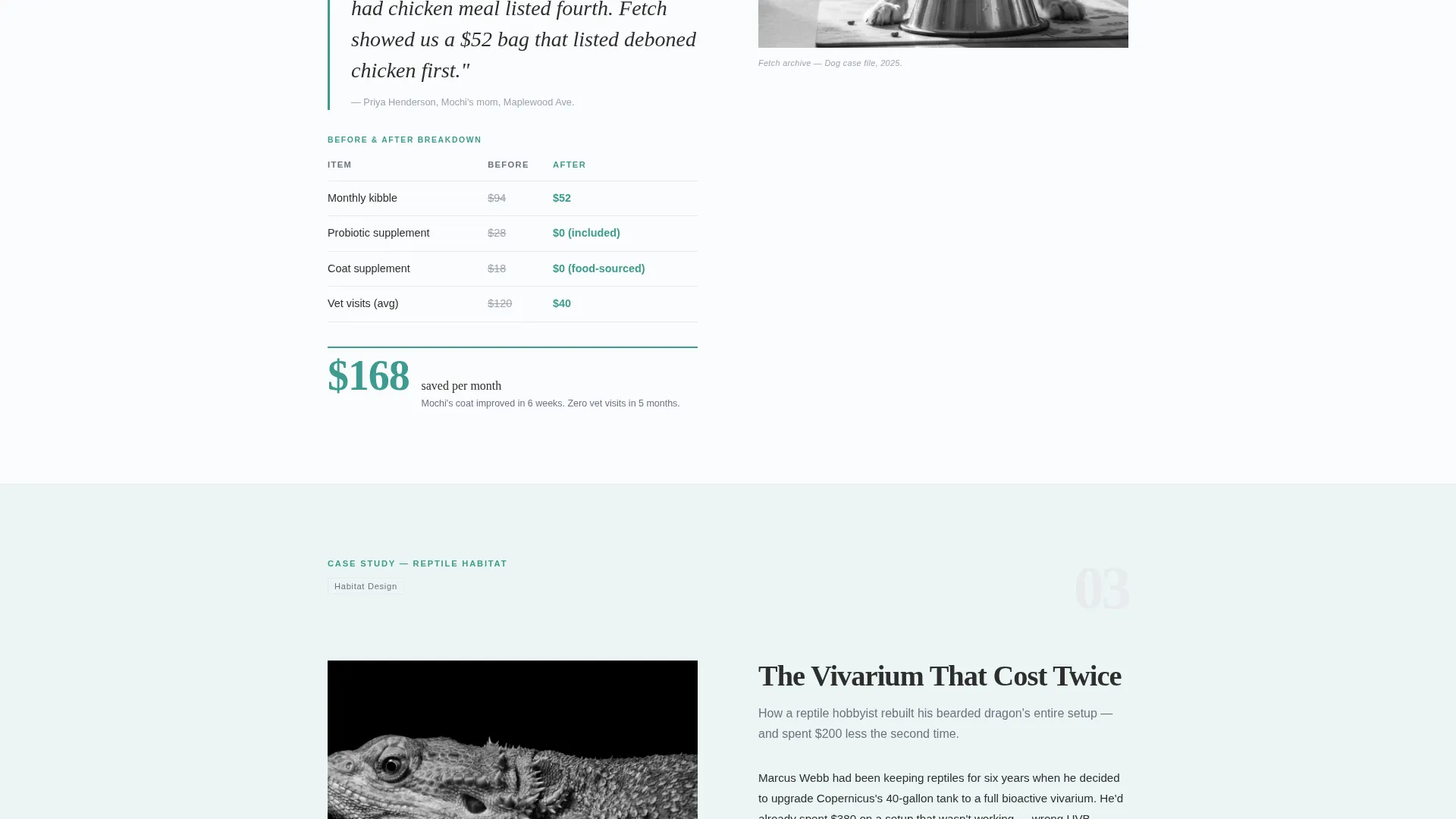 Editorial Pet Store Landing Page Template