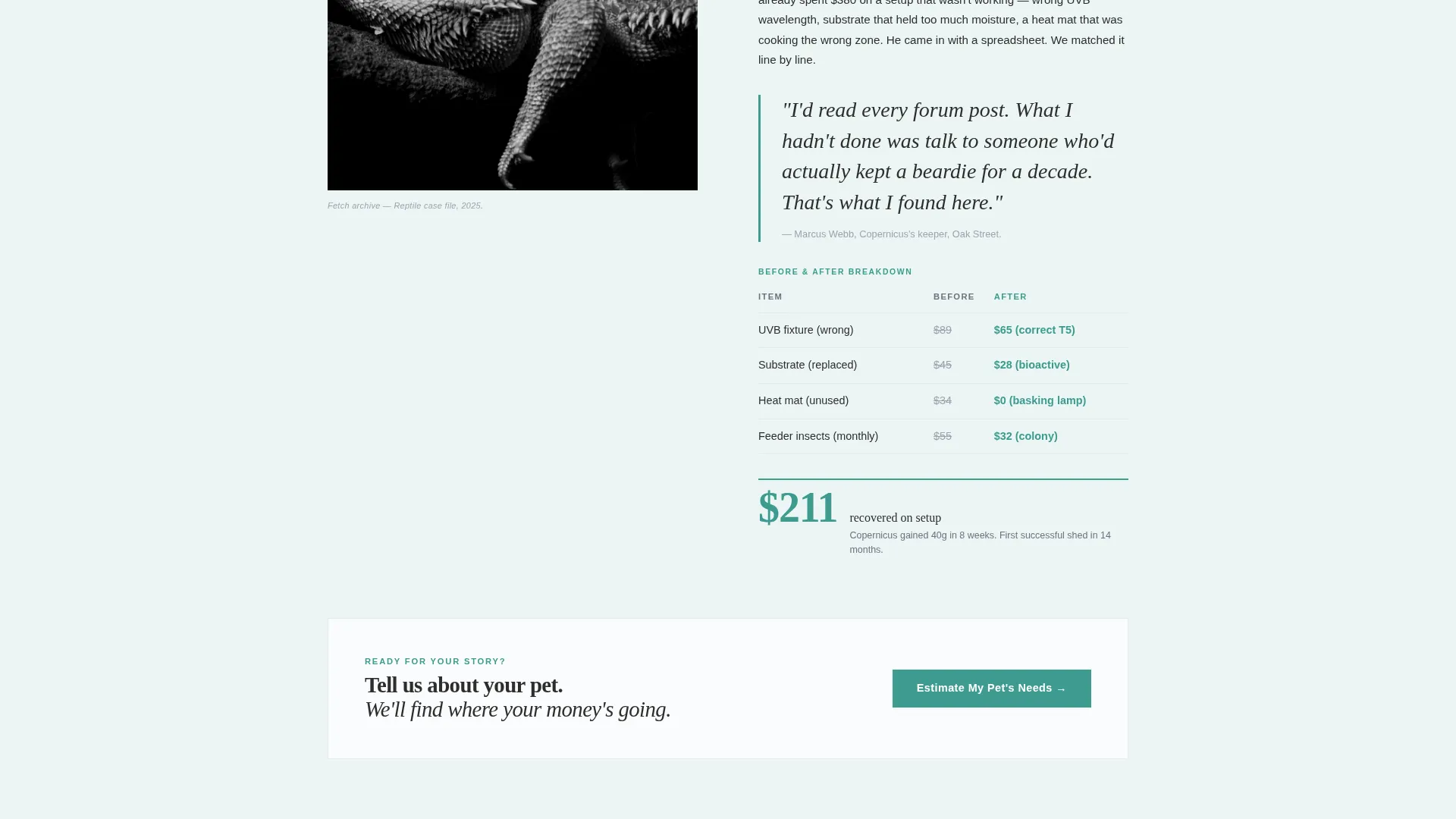Editorial Pet Store Landing Page Template