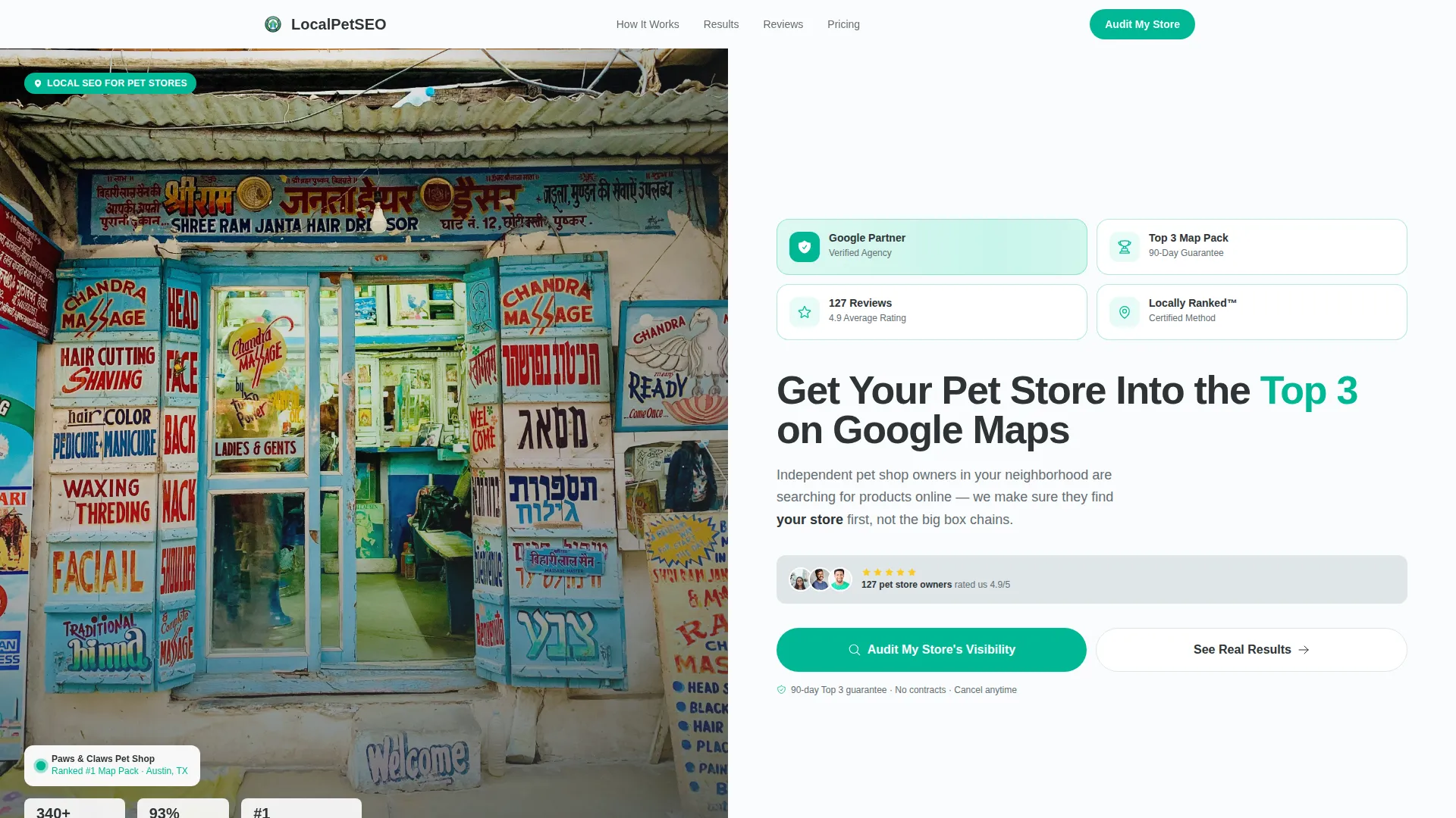 Pet Store Local SEO Landing Page Template