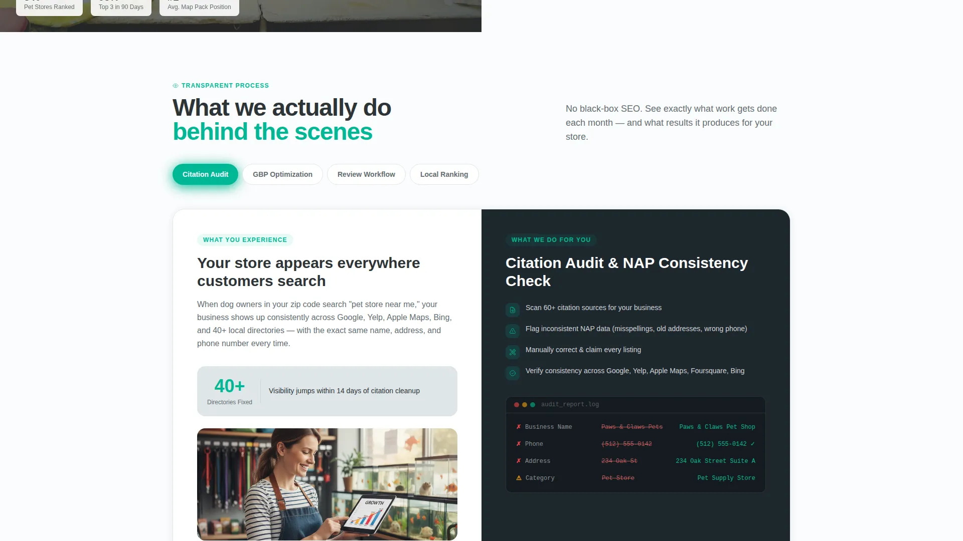 Pet Store Local SEO Landing Page Template