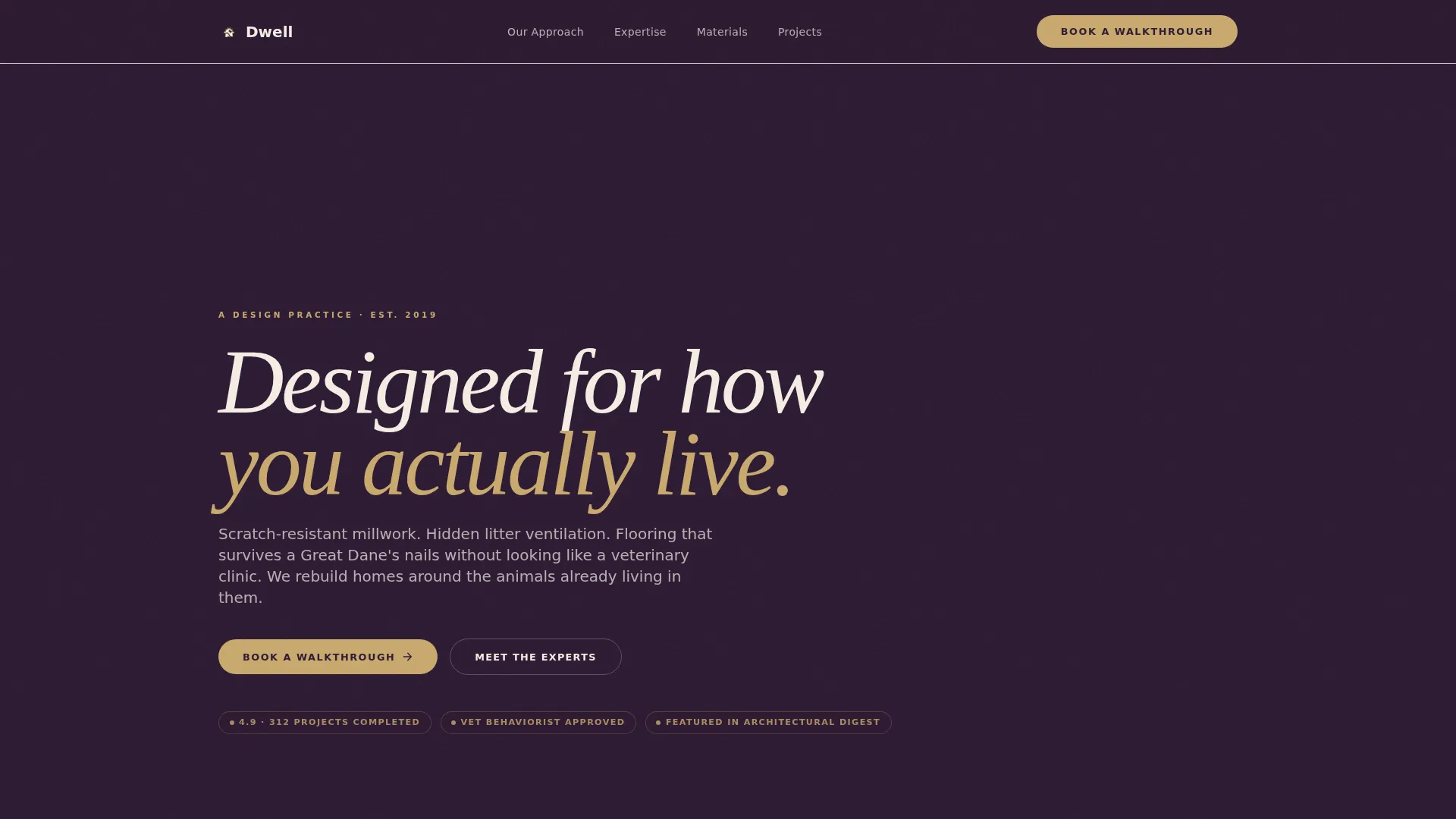 Pet-Friendly Home Design Landing Page Template