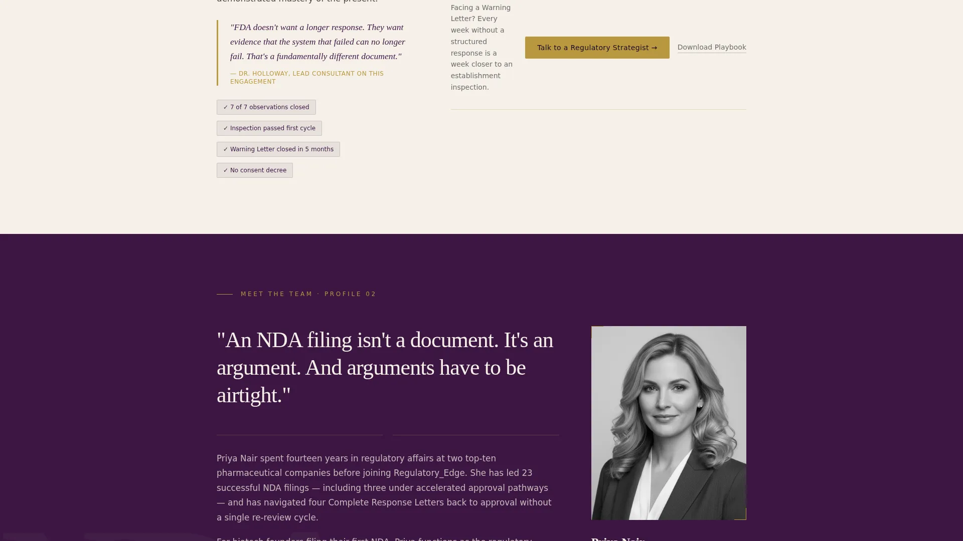 Pharmaceutical Compliance Consulting Landing Page Template