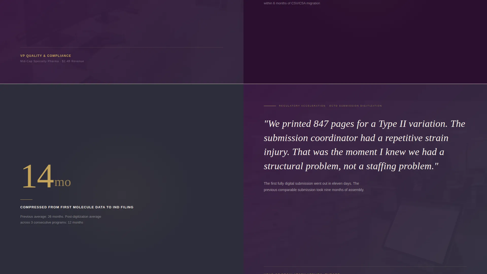 Pharmaceutical Digital Transformation Landing Page