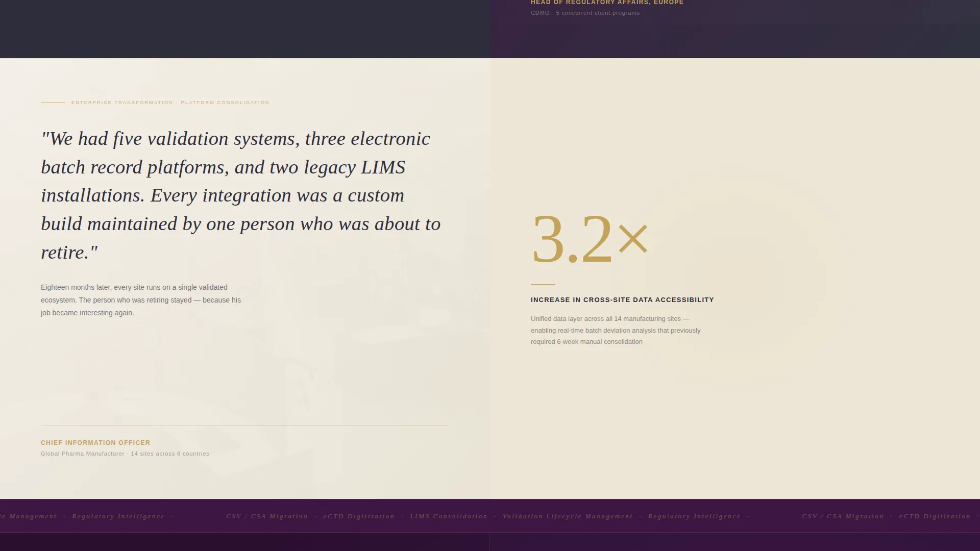 Pharmaceutical Digital Transformation Landing Page