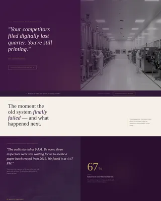 Pharmaceutical Digital Transformation Landing Page