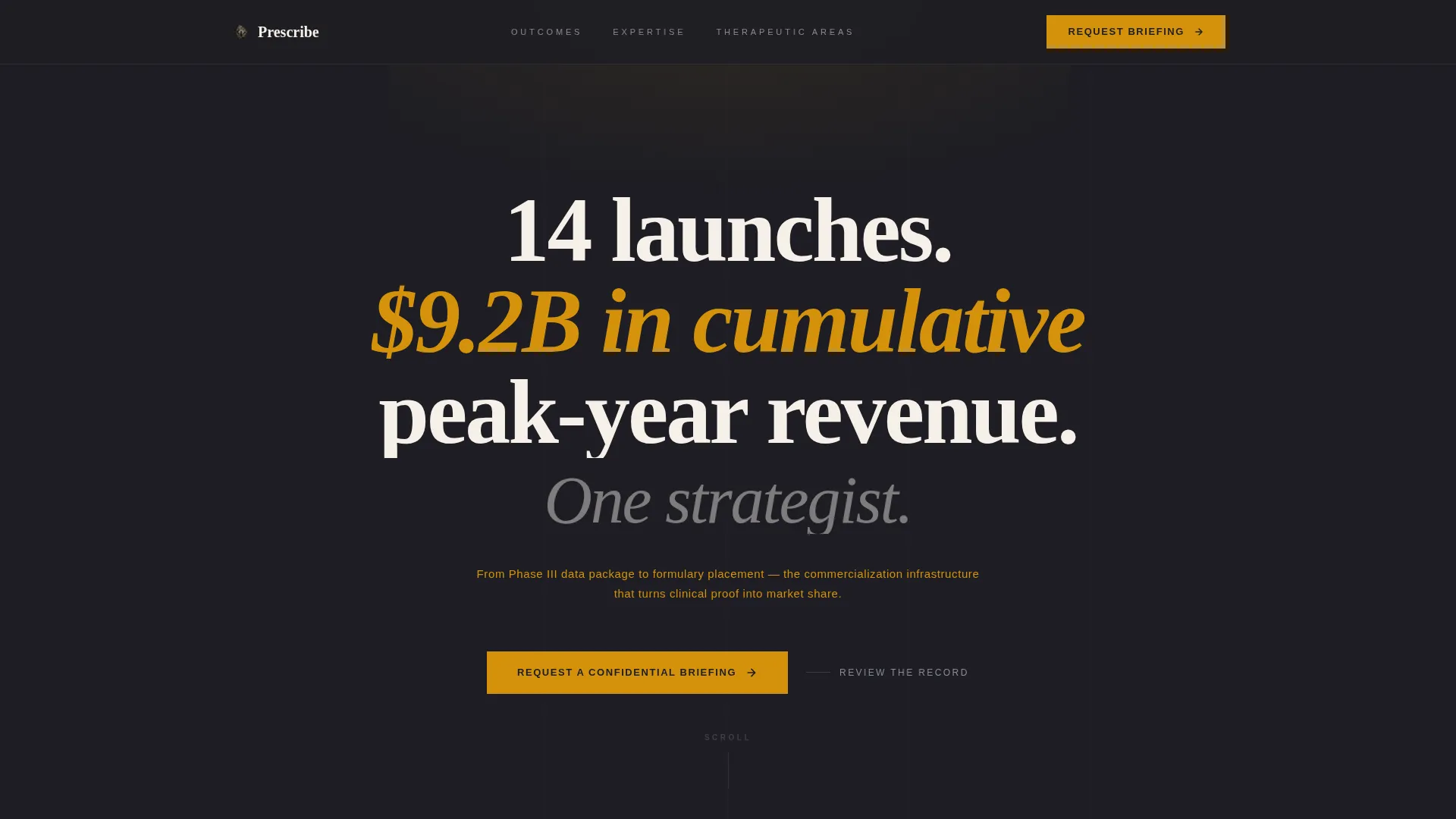Pharma Strategy Consultant Landing Page Template