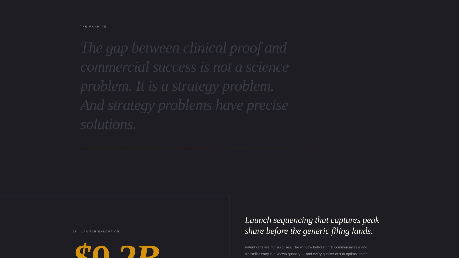 Pharma Strategy Consultant Landing Page Template