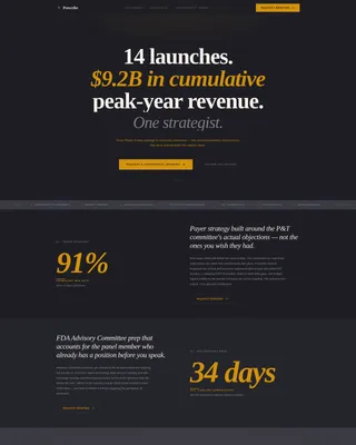 Pharma Strategy Consultant Landing Page Template