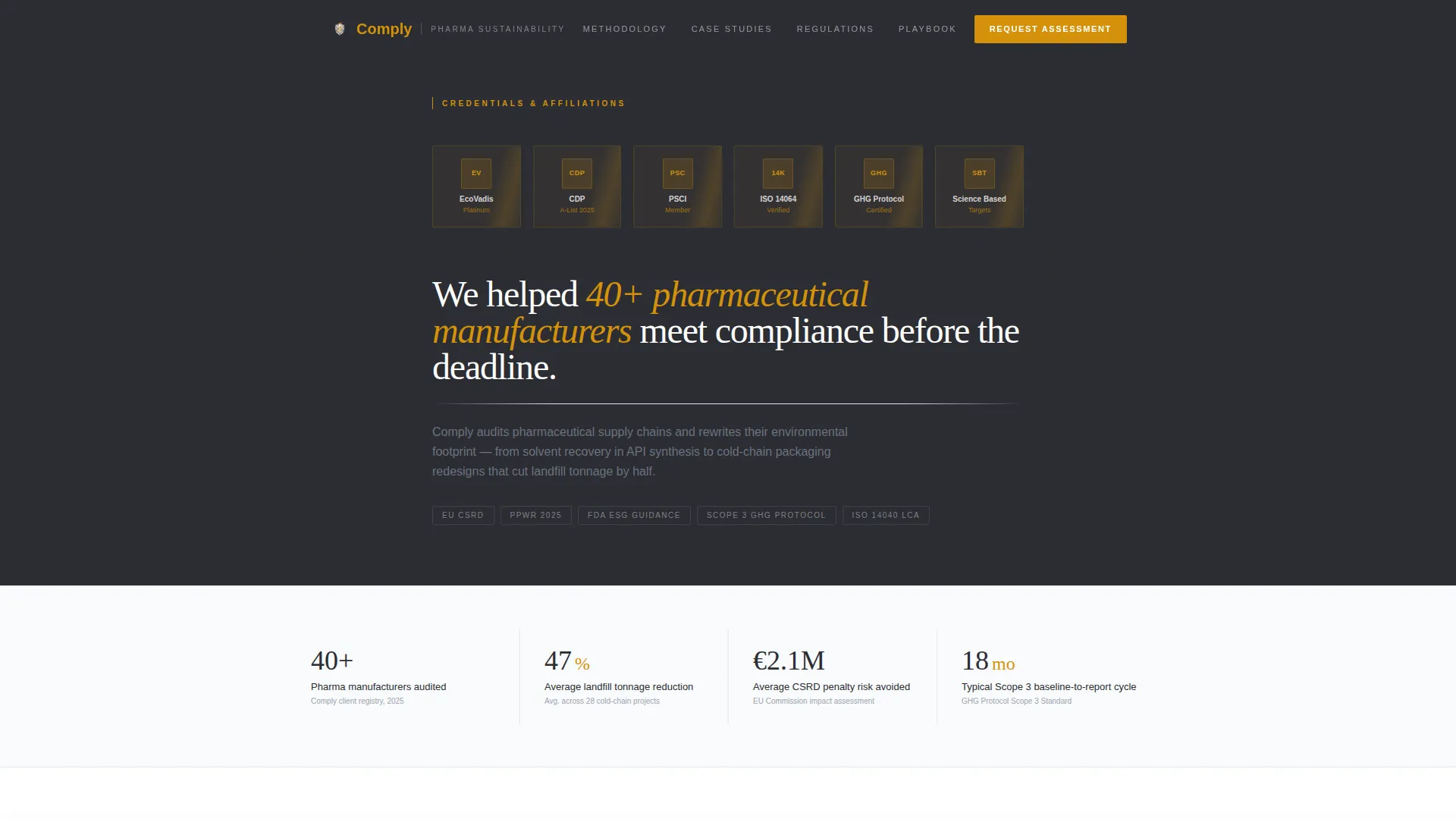 Certified Drug Safety Landing Page Template