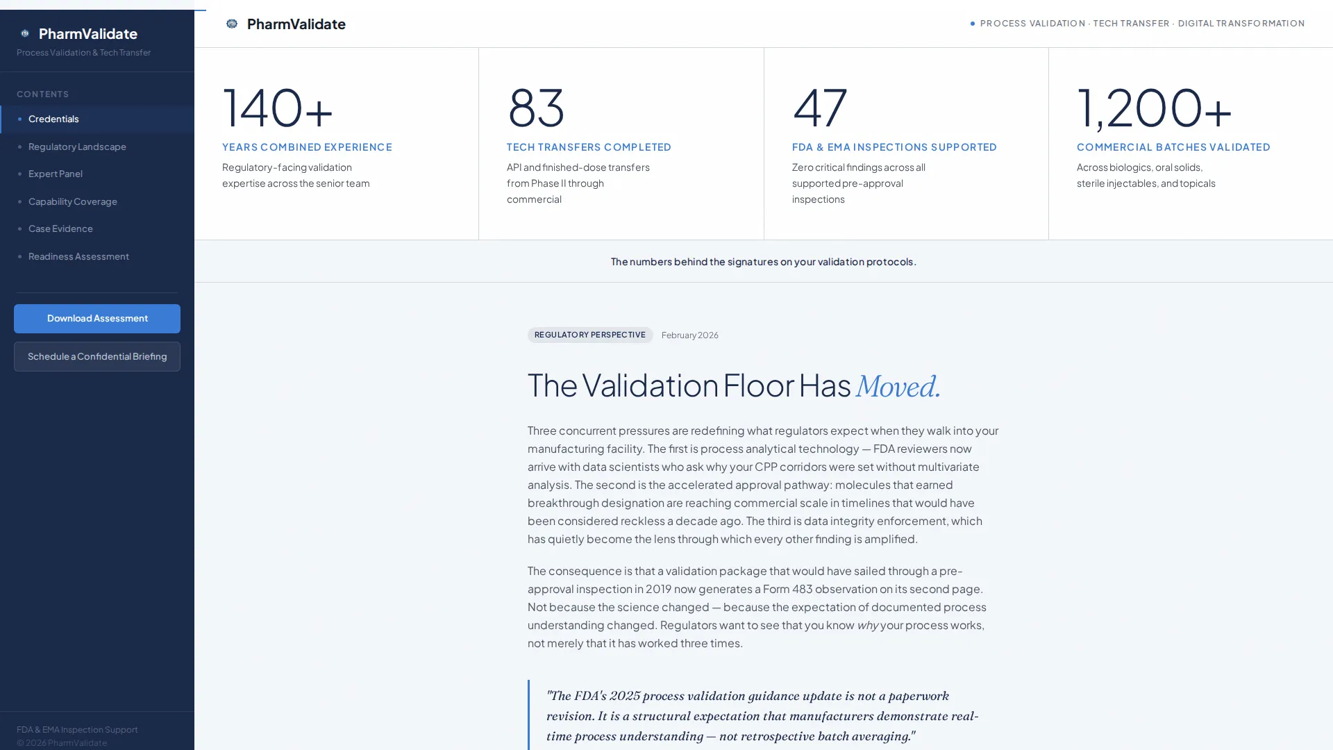 Pharmaceutical Consulting Landing Page Template