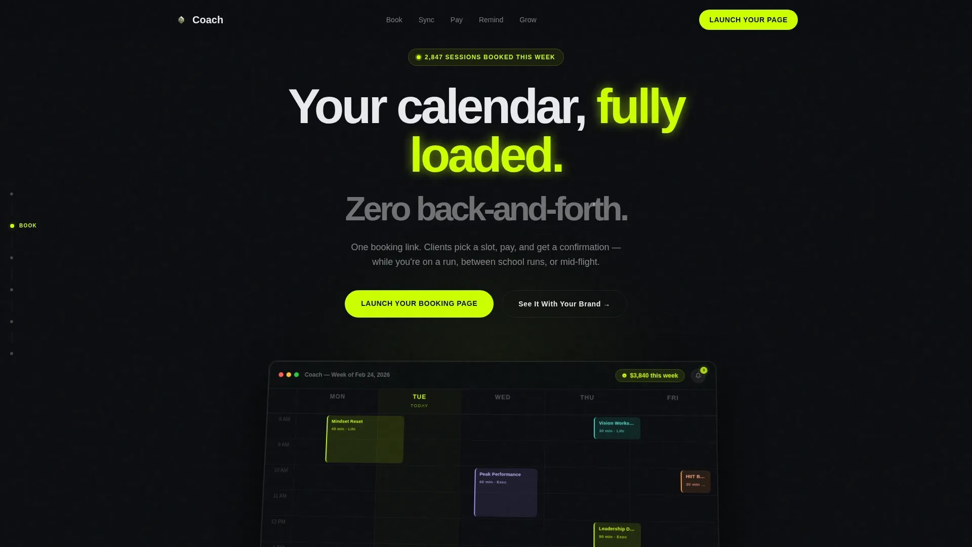 Coaching Digital Presence Booking Website Template
