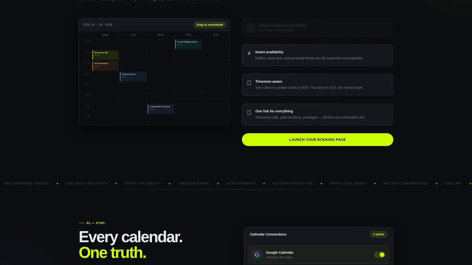 Coaching Digital Presence Booking Website Template