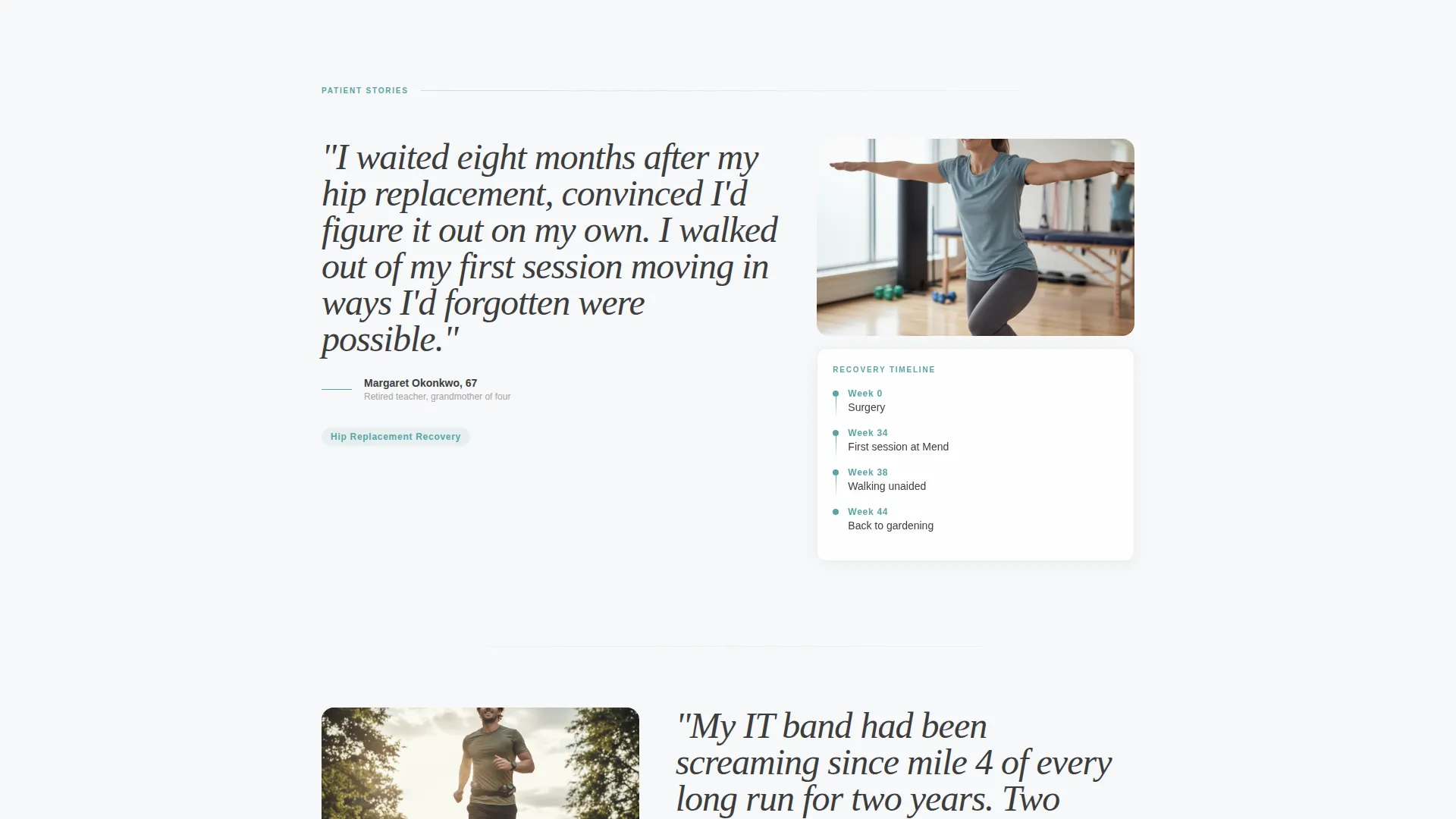 Physical Therapist Booking Landing Page Template