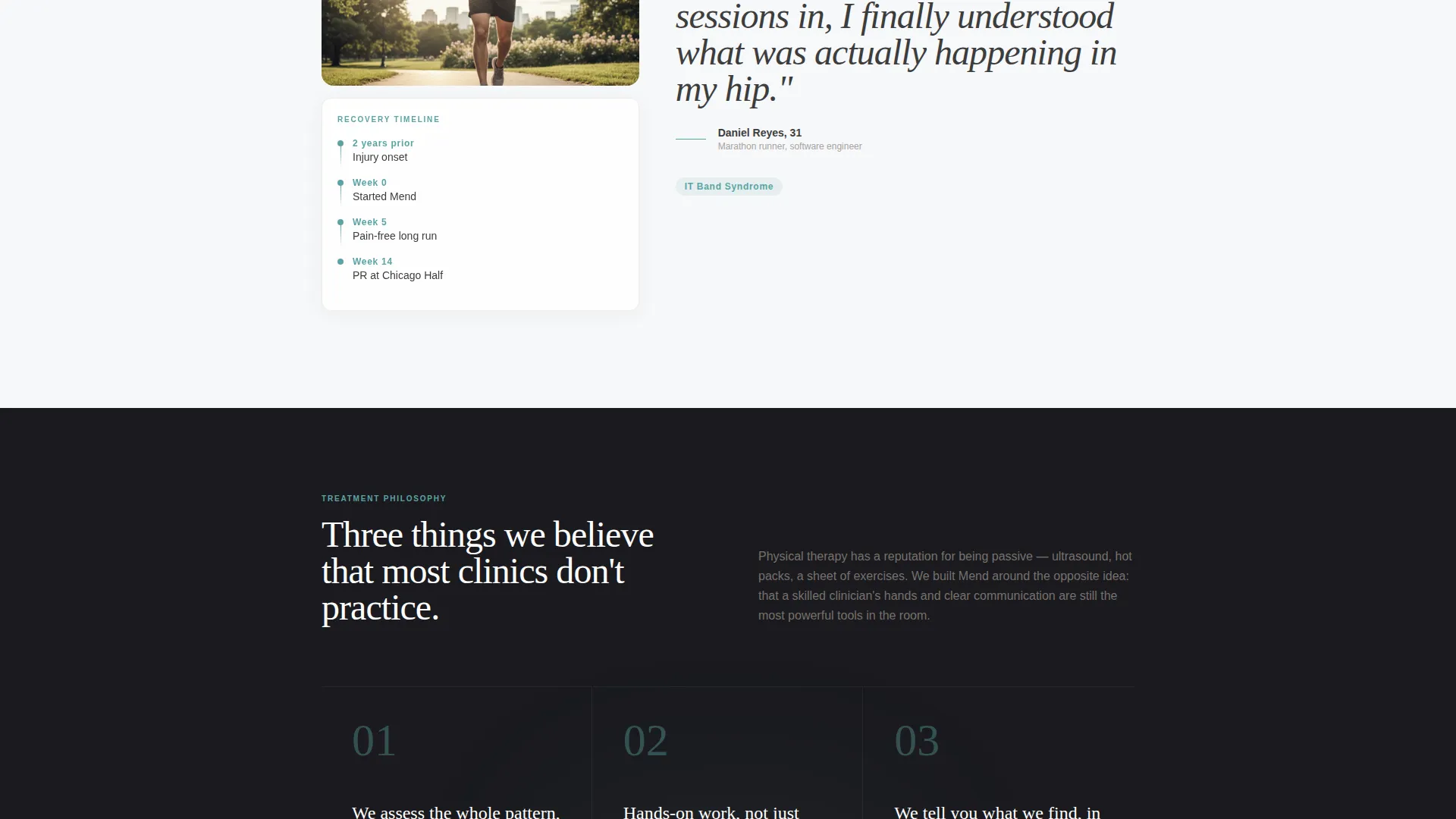 Physical Therapist Booking Landing Page Template