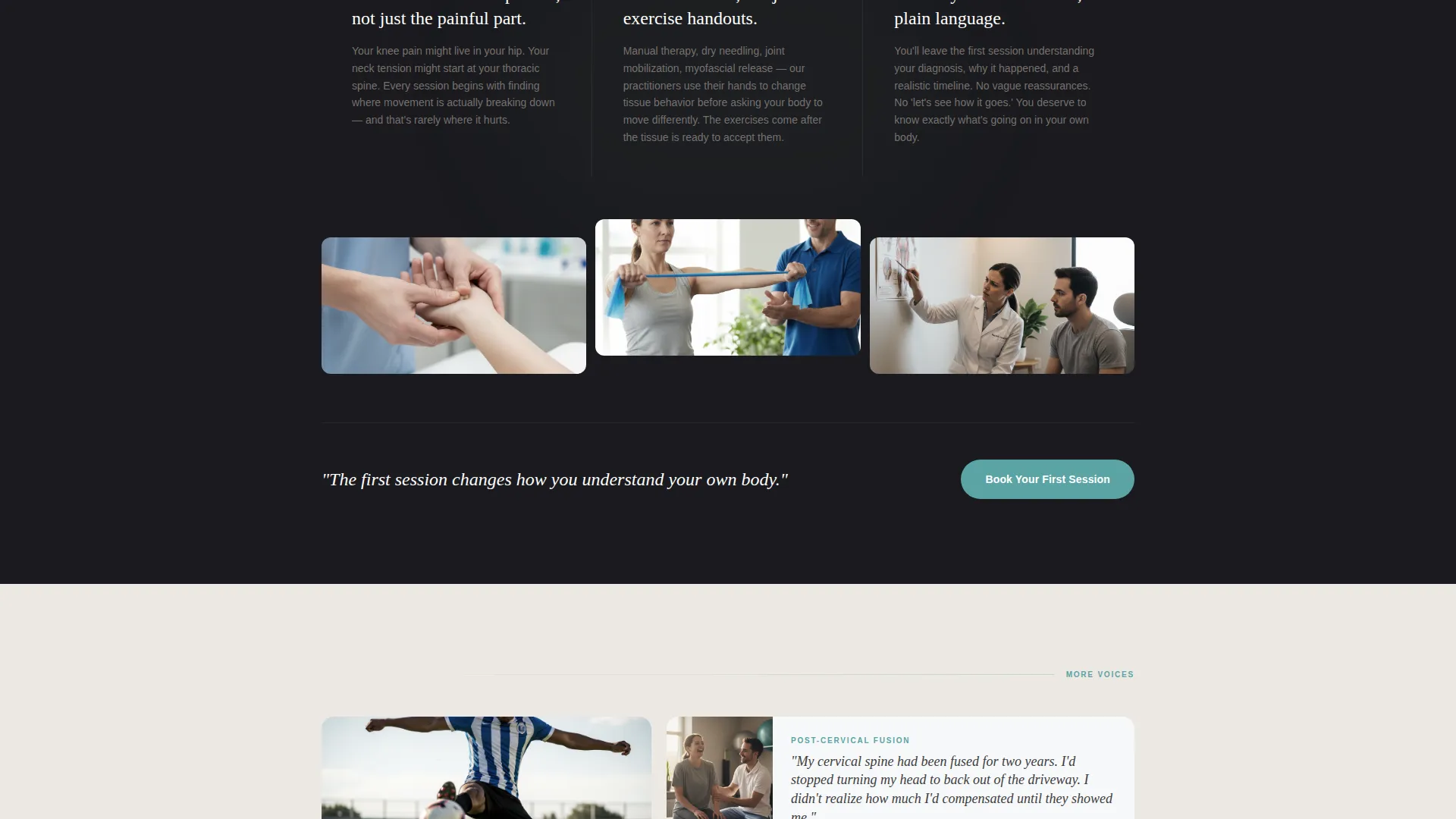 Physical Therapist Booking Landing Page Template