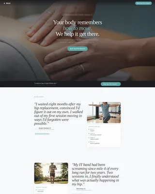 Physical Therapist Booking Landing Page Template