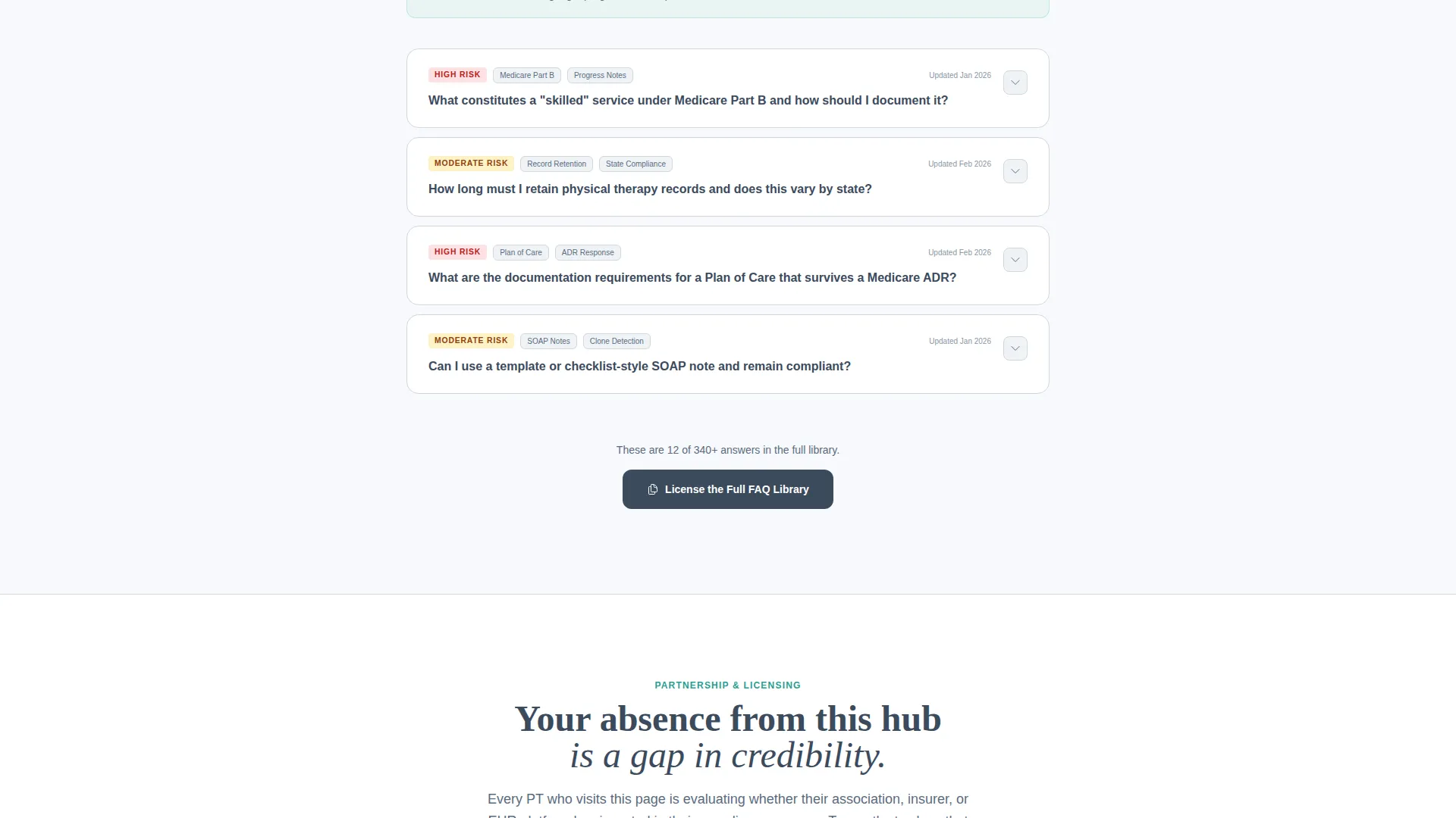 Physical Therapist Compliance Landing Page Template