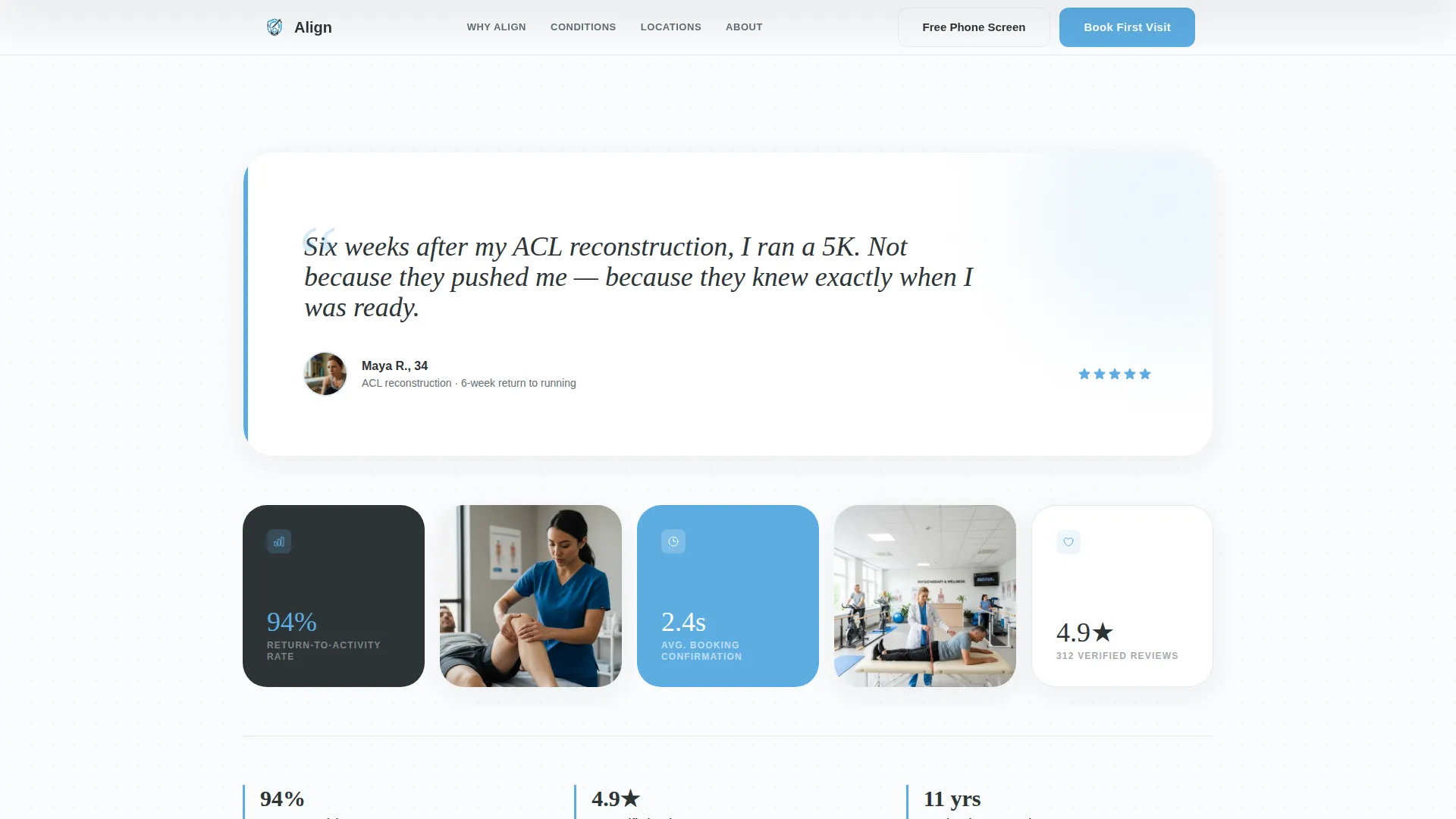 Physical Therapy Landing Page Template