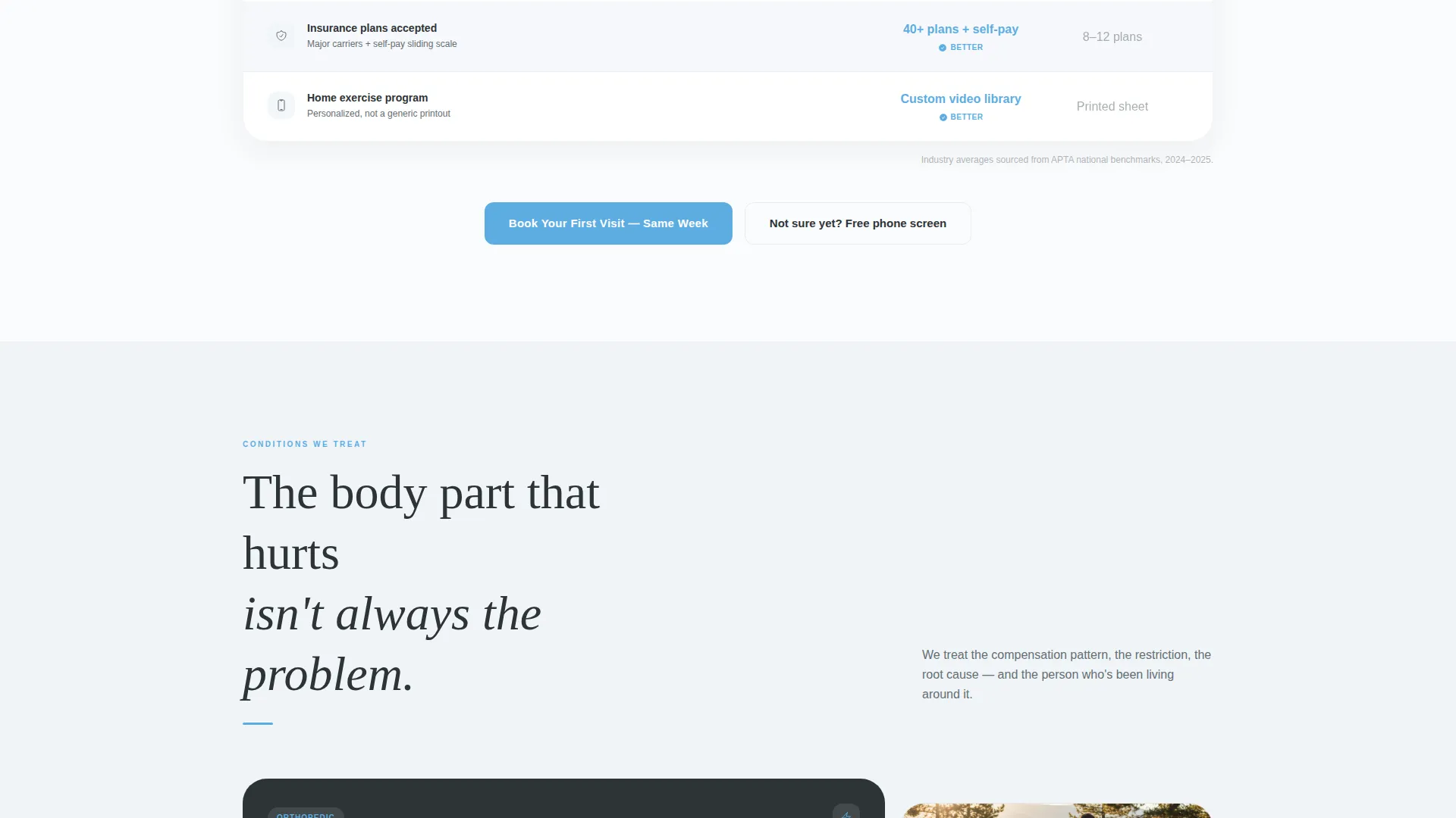 Physical Therapy Landing Page Template